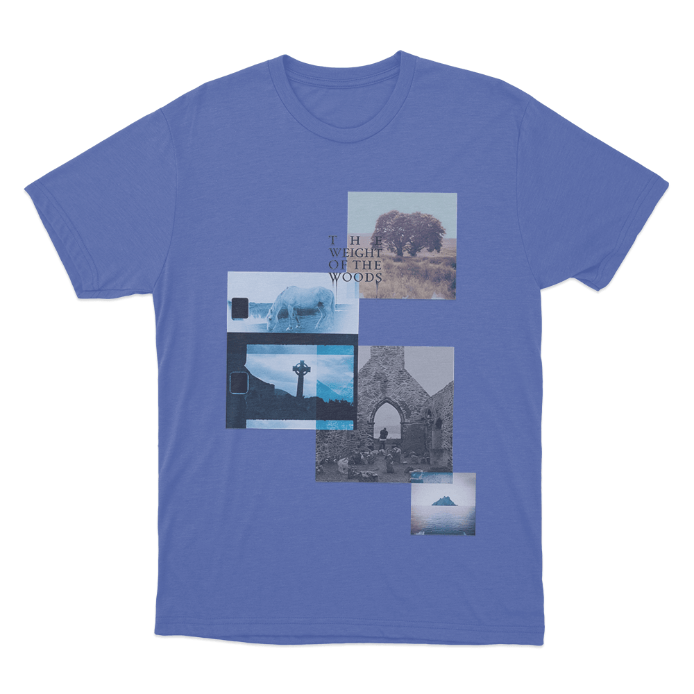 The Weight Of The Woods Collage Unisex T Shirt Blue The Weight Of The Woods Collage Unisex T Shirt Blue